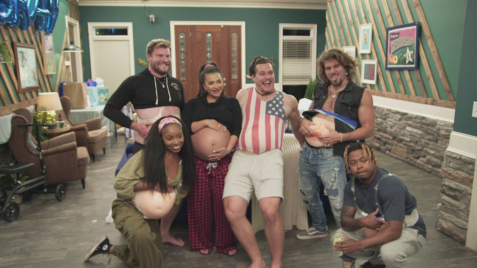 'Floribama Shore' cast from season 4 L to R: Codi Butts, Candace Rice, Nilsa Prowant, Jeremiah Buoni, Gus Smyrnios, and Kirk Medas