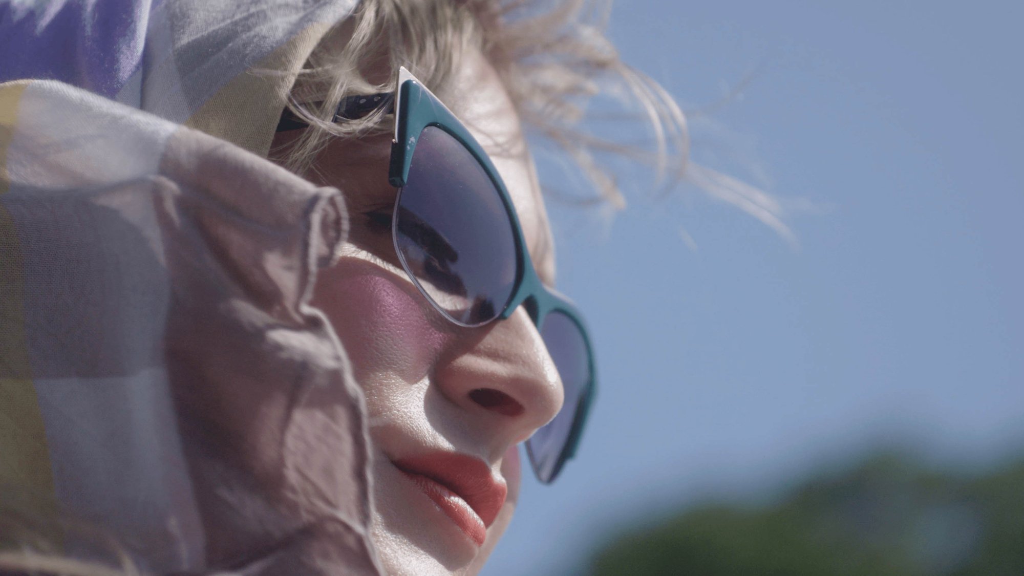 'Framing Agnes' Zackary Drucker as Agnes wearing sunglasses