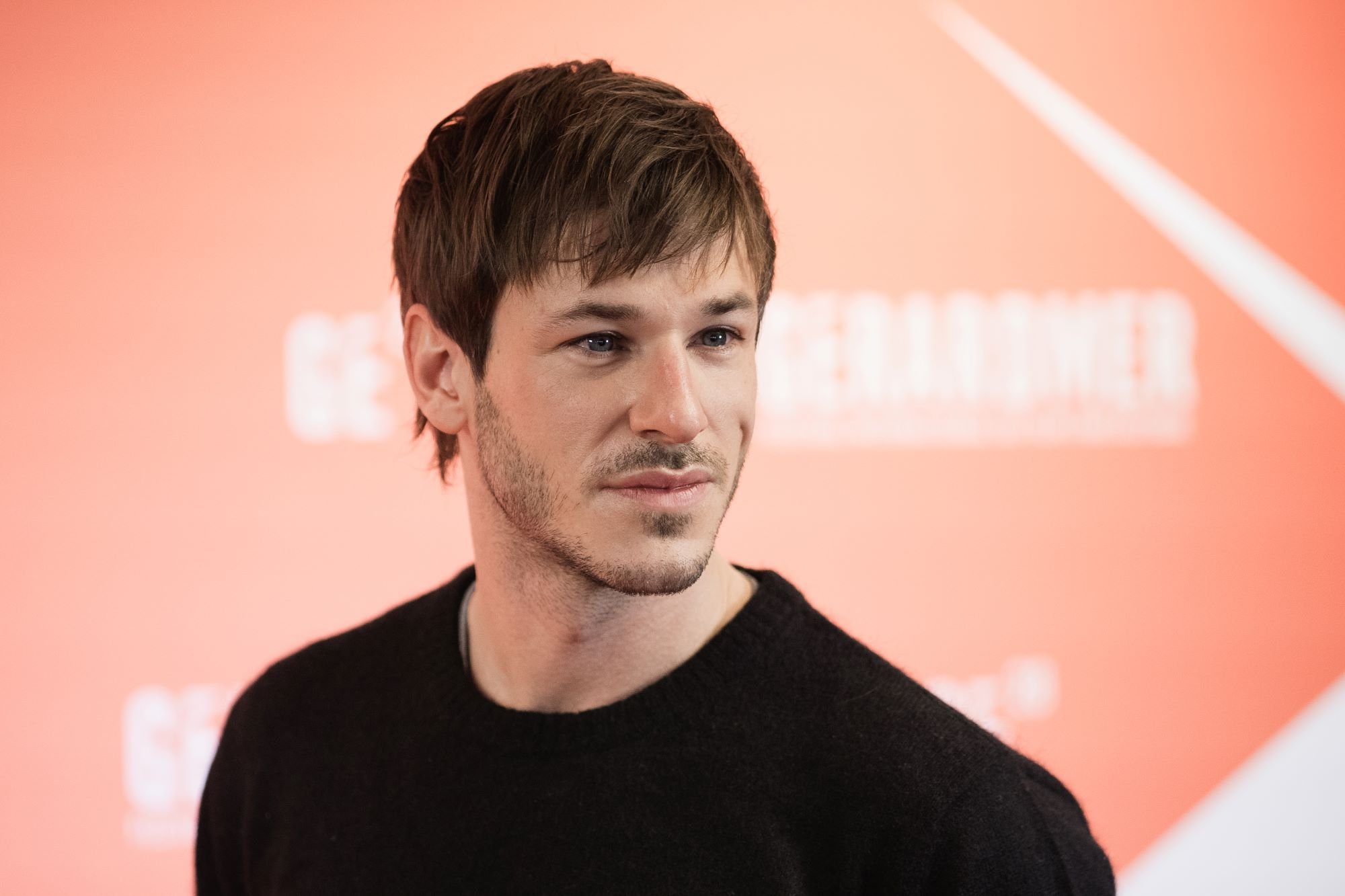 'Moon Knight' star Gaspard Ulliel wears a black shirt.