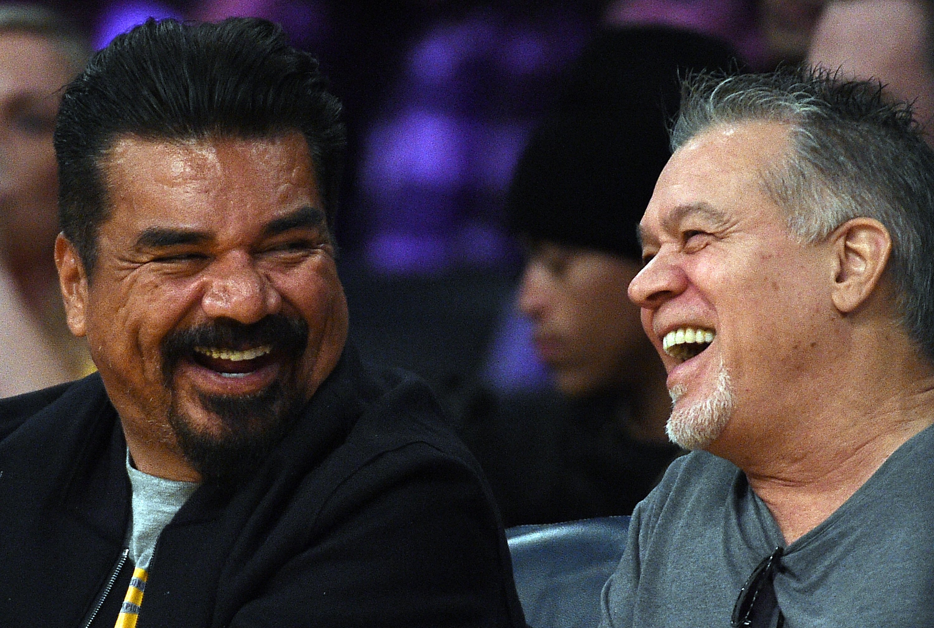 Actor George Lopez and Van Halen guitarist Eddie Van Halen in 2017.