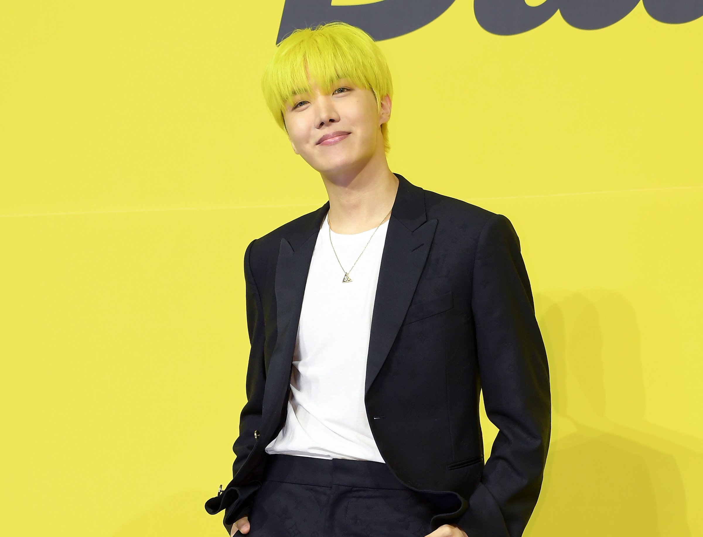J-Hope of BTS attends a press conference for BTS's new digital single 'Butter'