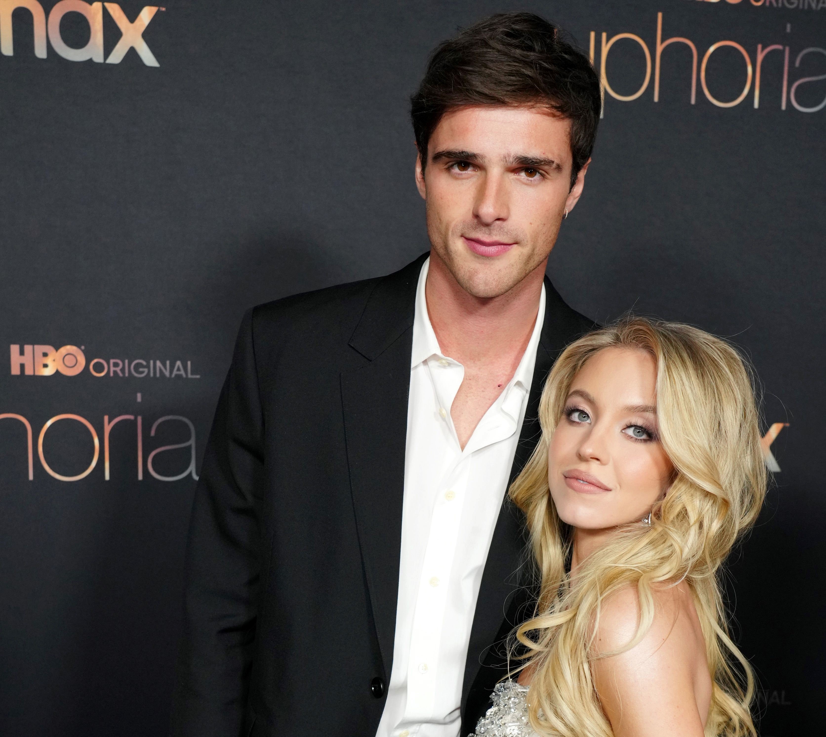 Jacob Elordi and Sydney Sweeney at the premiere for season 2 of 'Euphoria'