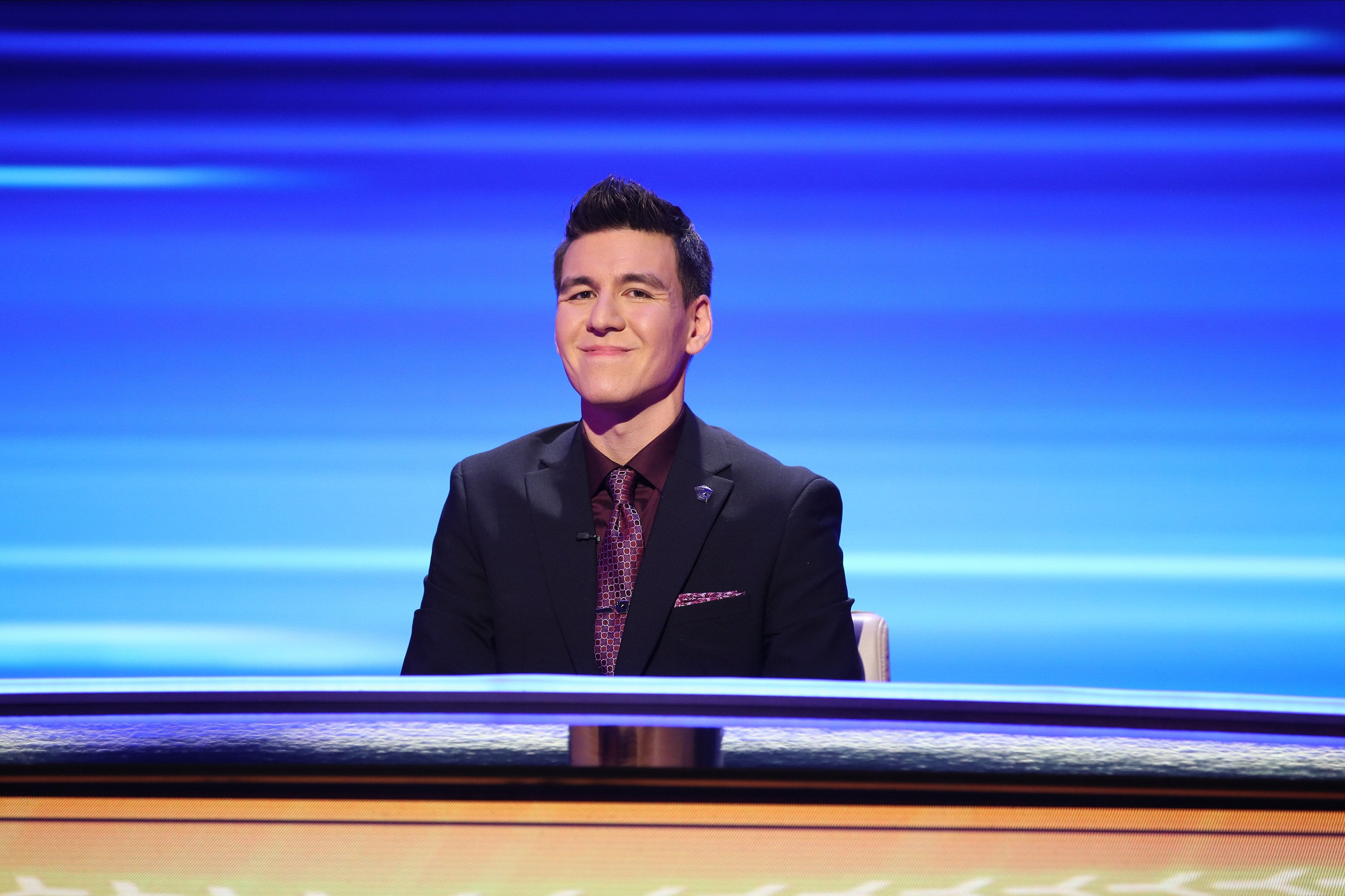 James Holzhauer on the set of 'The Chase'