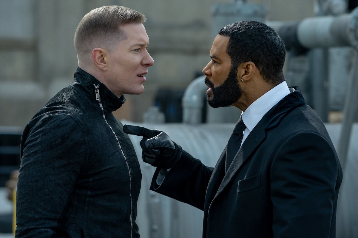 Joseph Sikora as Tommy Egan argues with Omari Hardwick as James "Ghost" St. Patrick in 'Power