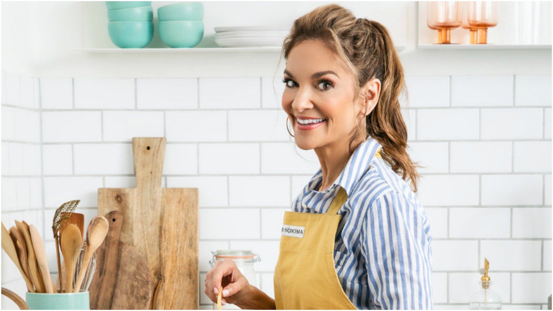 Joy Bauer from 'Today Show' cooks in her kitchen 