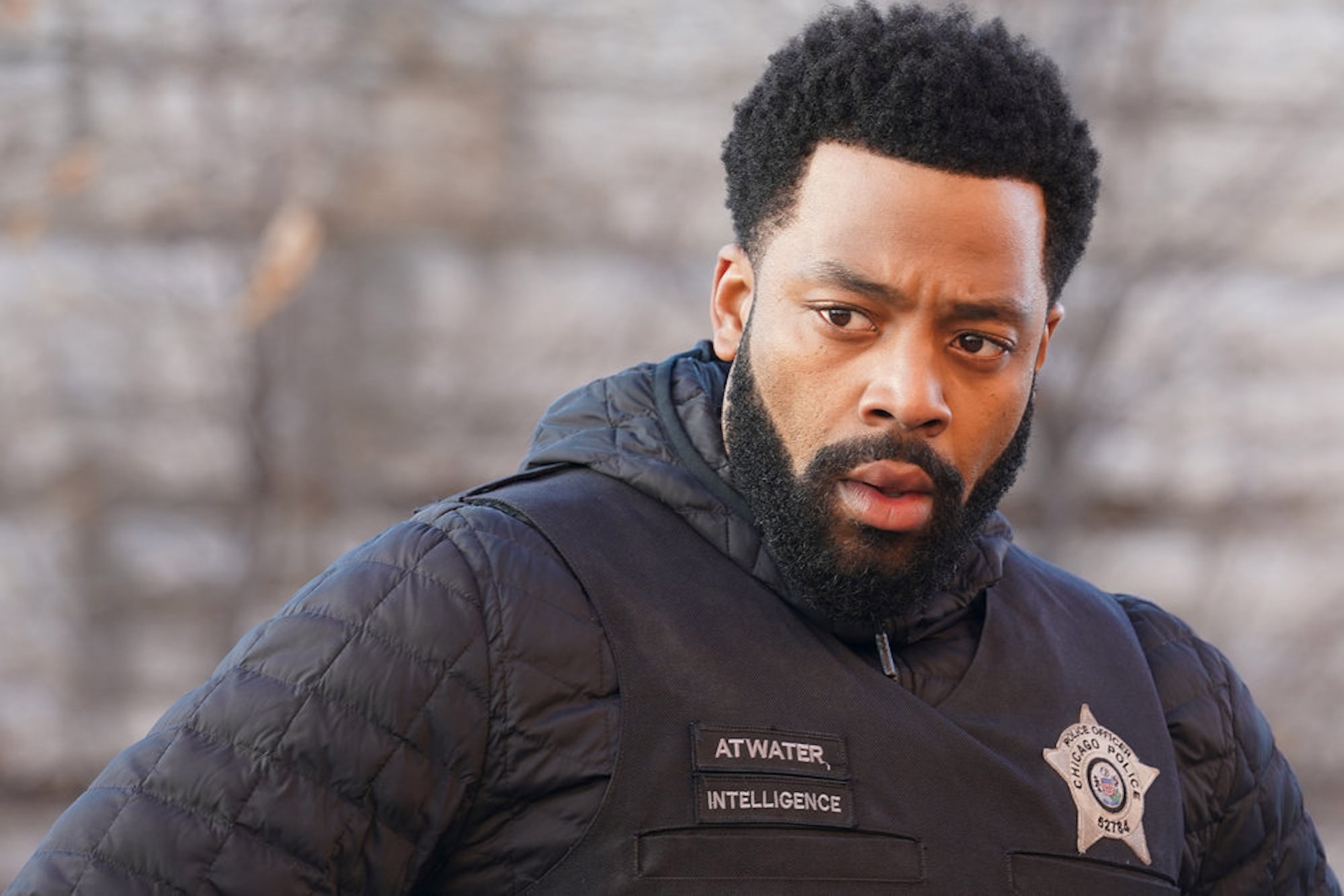 A close-up of LaRoyce Hawkins as Kevin Atwater in 'Chicago P.D.' Season 9 Episode 11