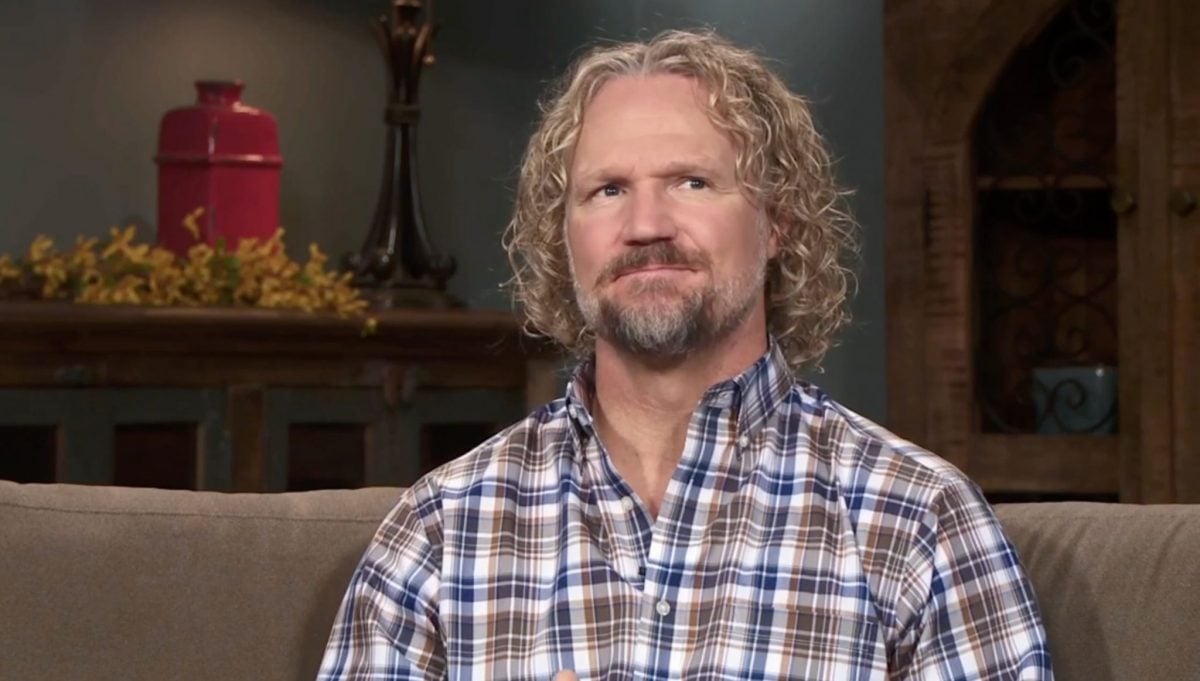 Kody Brown wearing a brown and white button up shirt during a confessional on ‘Sister Wives’ | TLC