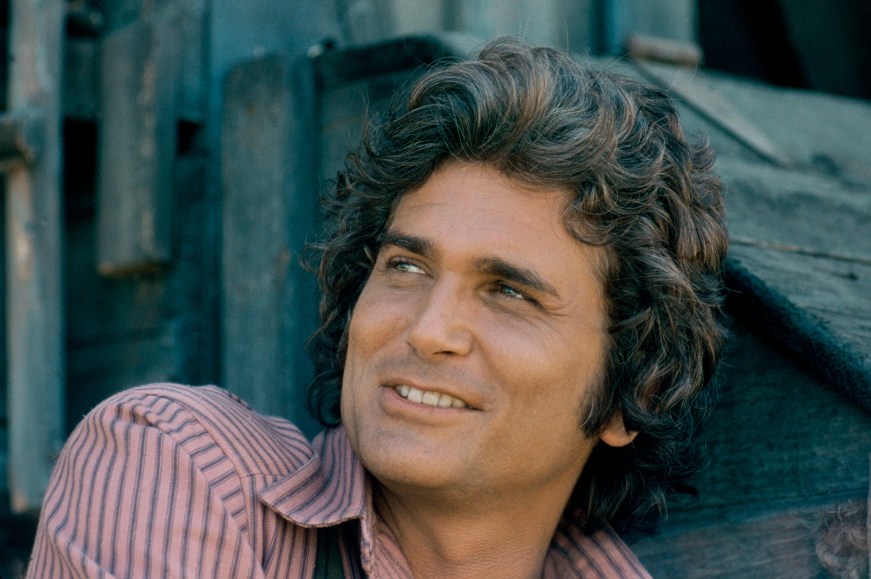 Michael Landon poses on the set of Little House on the Prairie