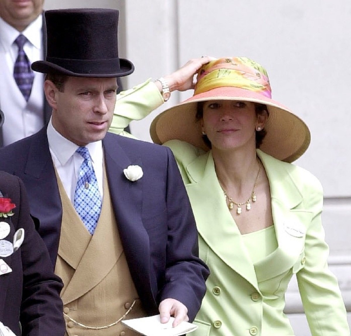 Prince Andrew and Ghislaine Maxwell attend Royal Ascot in 2000