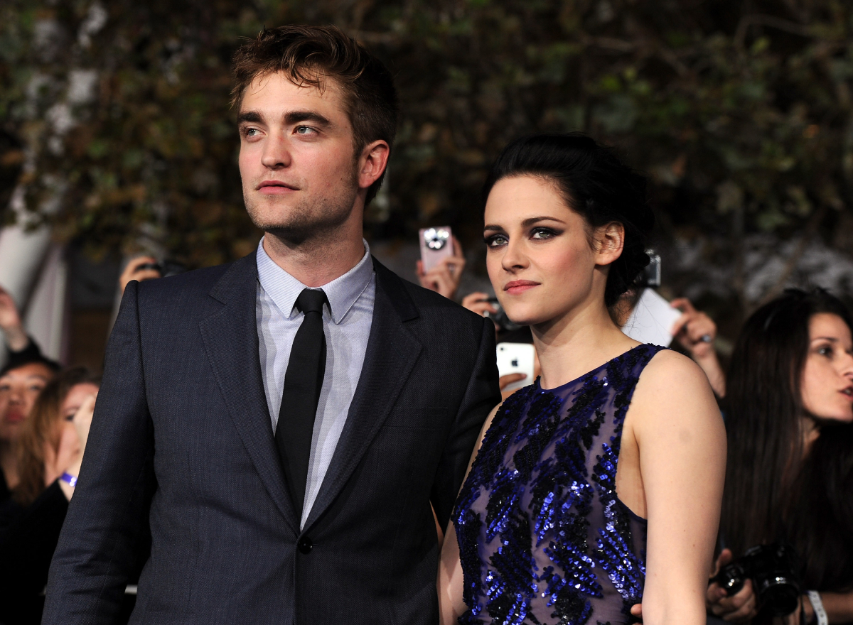 Robert Pattinson and Kristen Stewart arrive at the premiere of Summit Entertainment's "The Twilight Saga: Breaking Dawn - Part 1" at Nokia Theatre L.A. Live on November 14, 2011 in Los Angeles, California