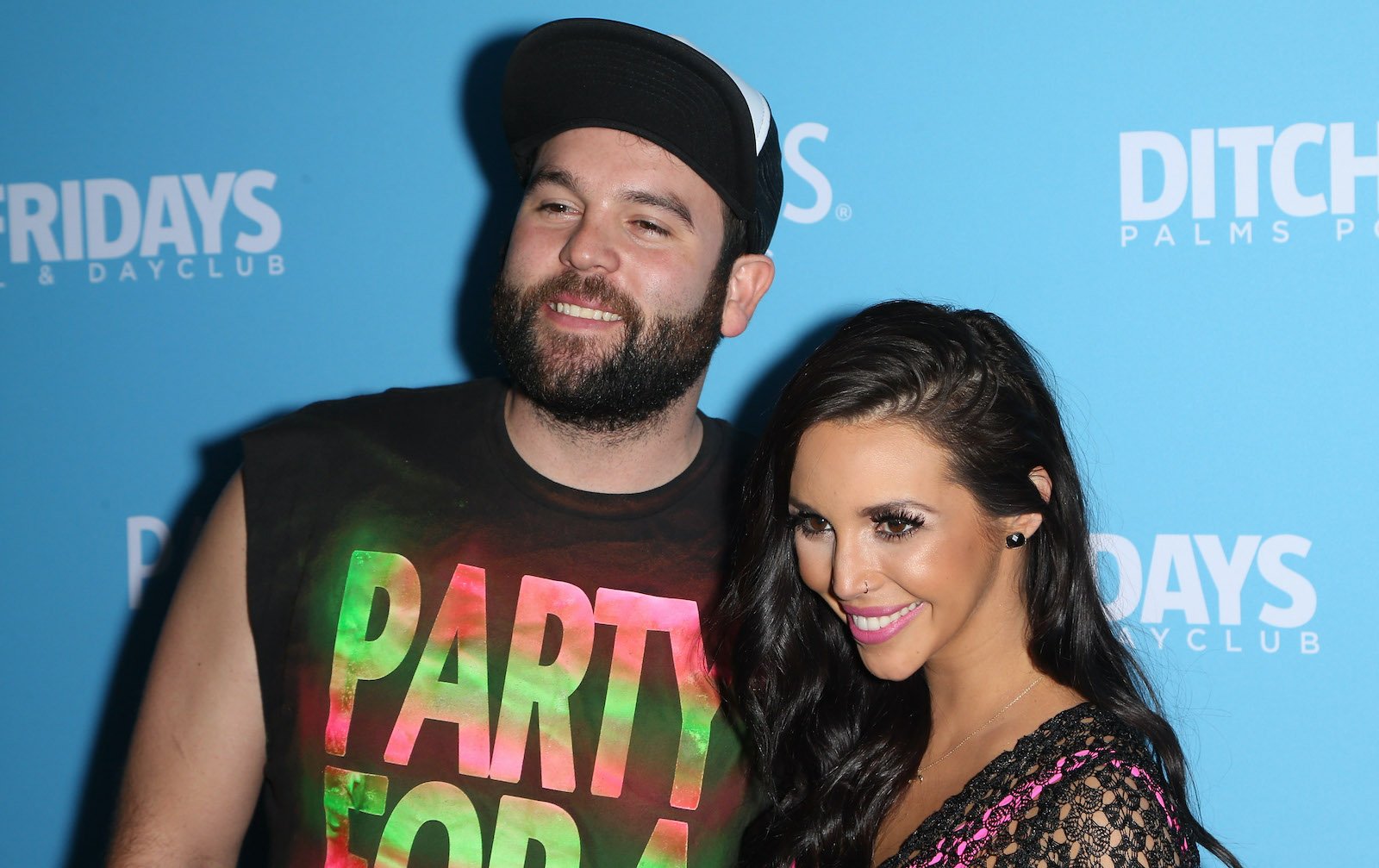 Scheana Shay and Mike Shay from Vanderpump Rules pose for photos at her birthday party in 2015. 