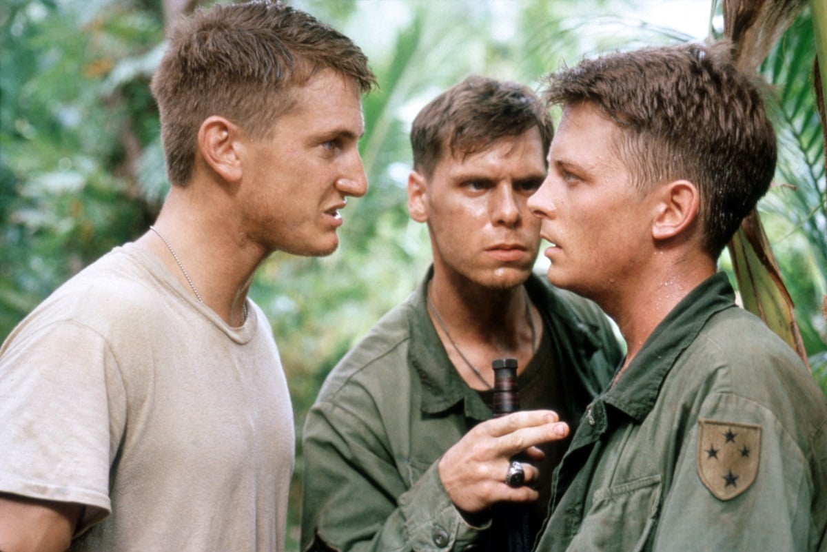 Sean Penn staring down Michael J. Fox in 'Casualties of War'
