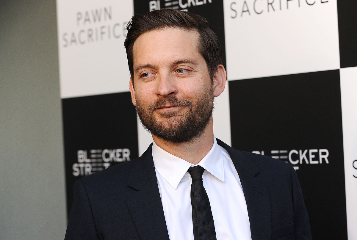 Tobey Maguire, who danced as Peter Parker during the 'Spider-Man 3' song sequence, at the 'Pawn Sacrifice' premiere