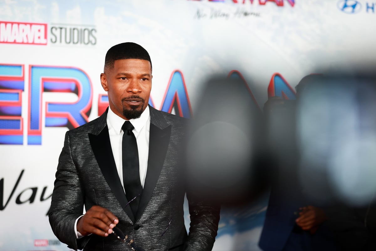 Jamie Foxx, who plays Spider-Man villain Electro with special VFX, at 'Spider-Man: No Way Home' premiere