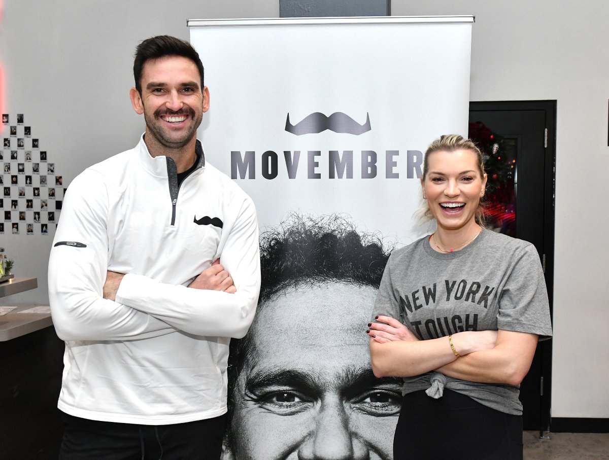Summer House stars Carl Radke and Lindsay Hubbard attend the Movember charity workout for Men's Health at Barry's Park Avenue South on November 30, 2021 in New York City