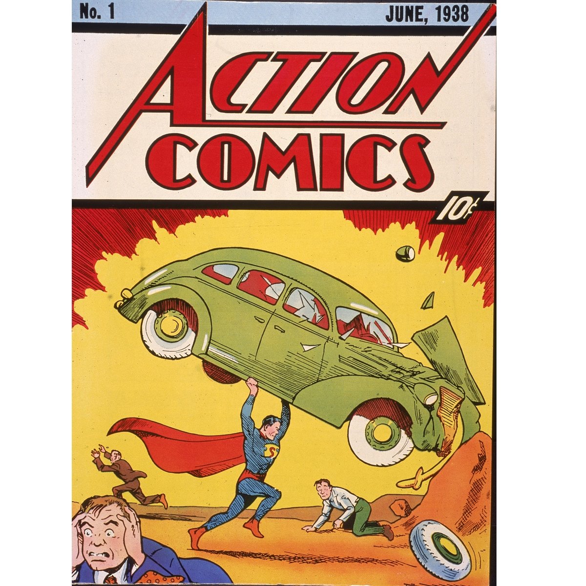 Action Comics #1, the first appearance of Superman in DC Comics
