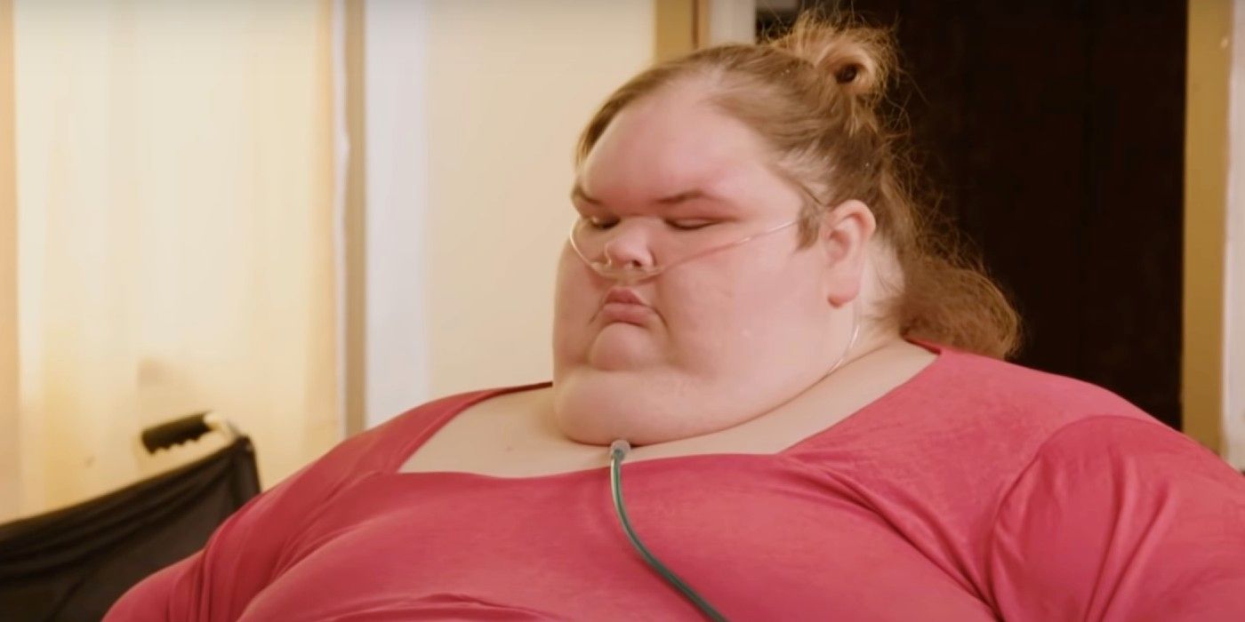 '1000-lb Sisters' Tammy Slaton wears oxygen during an on-camera interview for the TLC series
