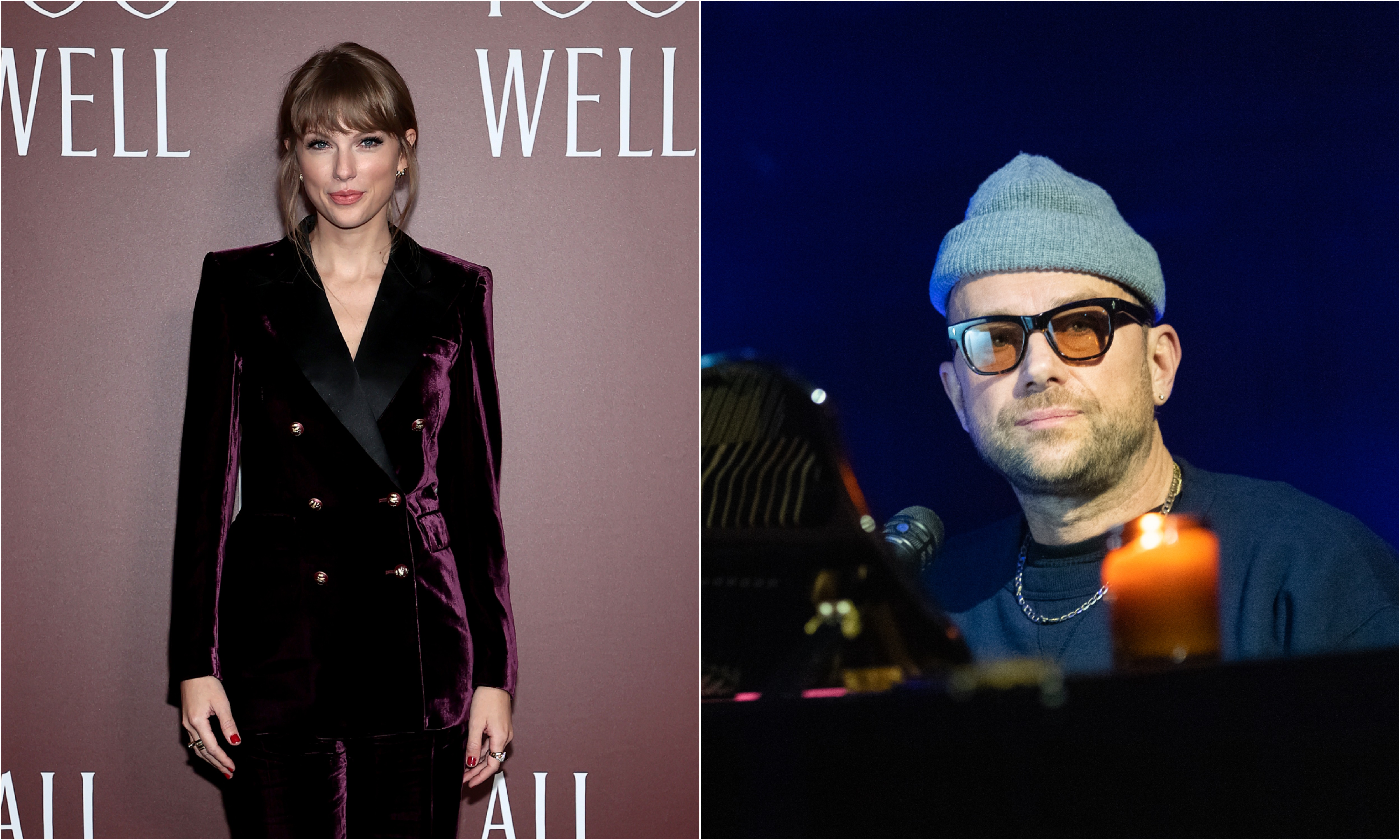 A joined photo of Taylor Swift and Damon Albarn