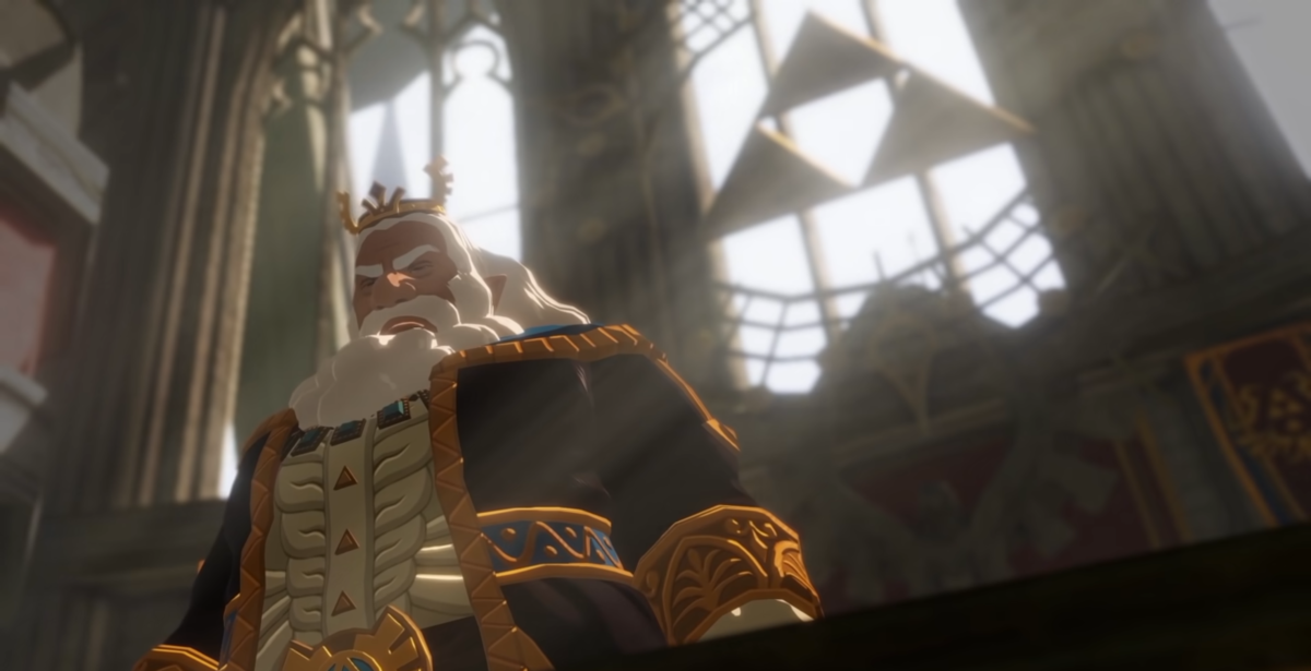 King Rhoam in Hyrule Castle in 'Hyrule Warriors: Age of Calamity'
