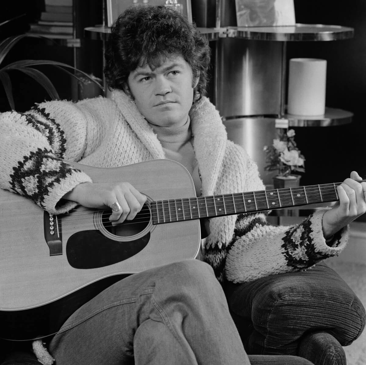 The Monkees' Micky Dolenz with a guitar