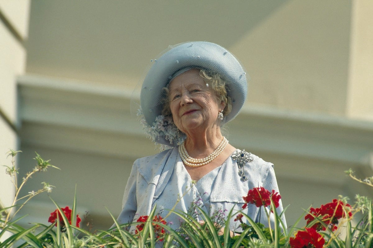 The Queen Mother (1900 - 2002) celebrates her 87th birthday, London