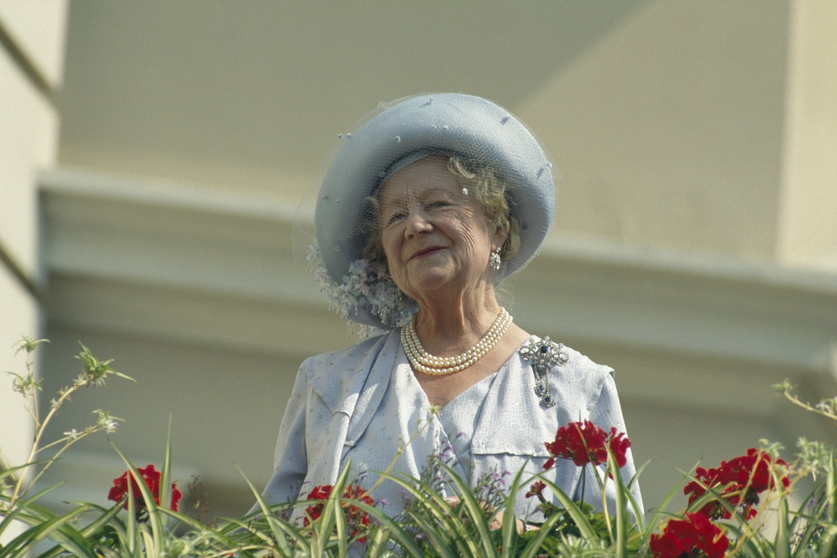 The Queen Mother (1900 - 2002) celebrates her 87th birthday, London