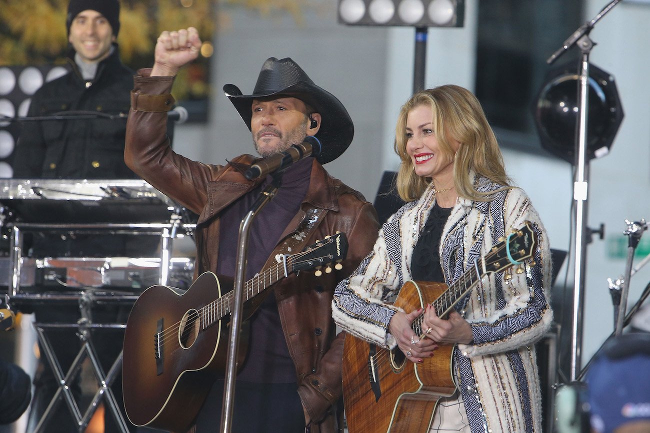 Tim McGraw and Faith Hill performing together on NBC's 'Today' show in 2017.