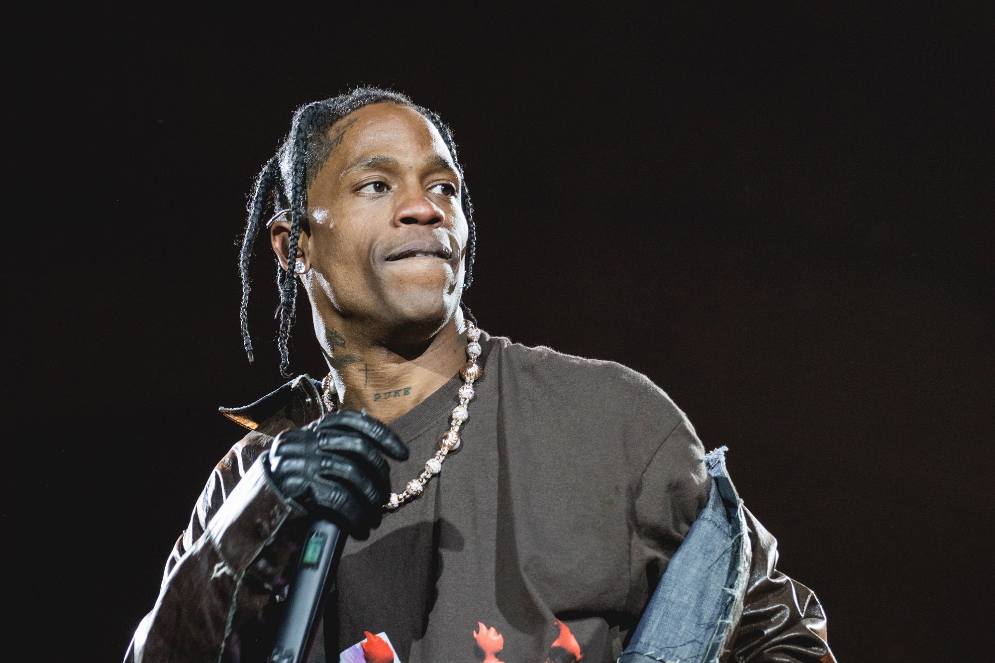 Travis Scott performs onstage during the 2021 Astroworld Festival