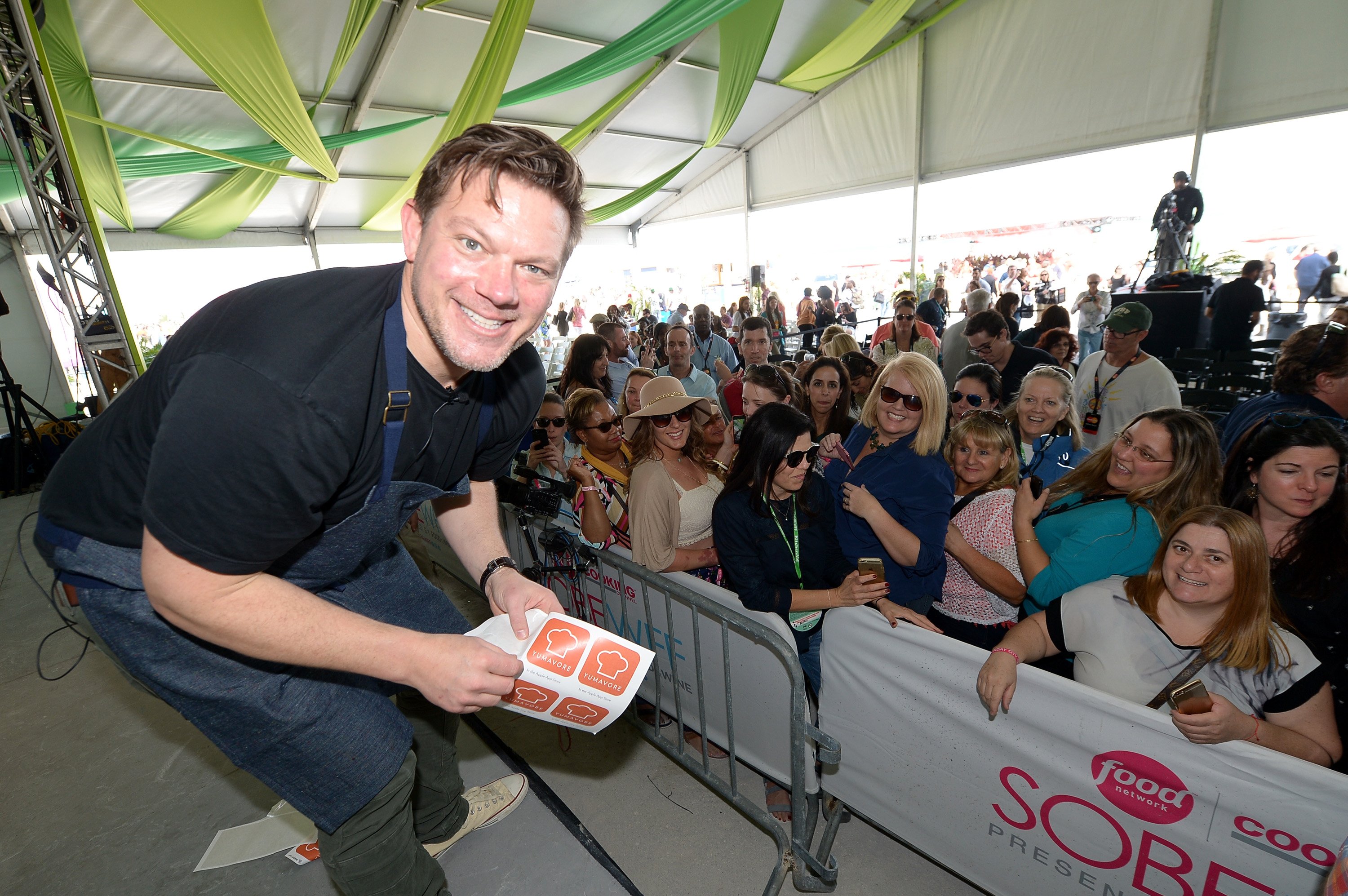 Food Network chef and host Tyler Florence greets fans at a 2016 Food Network event