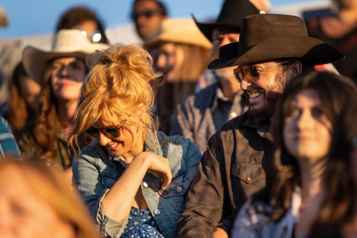 Yellowstone Kelly Reilly as Beth Dutton and Cole Hauser as Rip Wheeler in an image from season 3