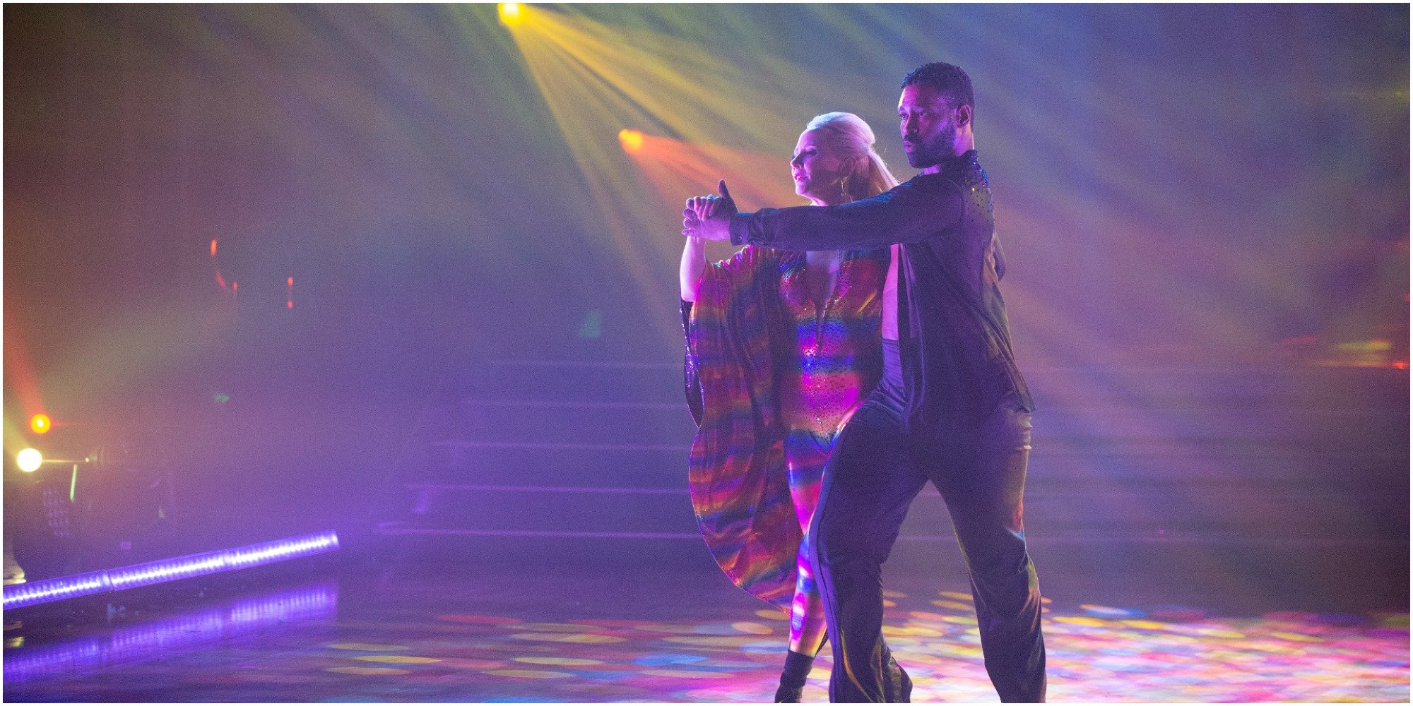 Anne Heche and Keo Motsepe dance during season 29 of Dancing with the Stars.