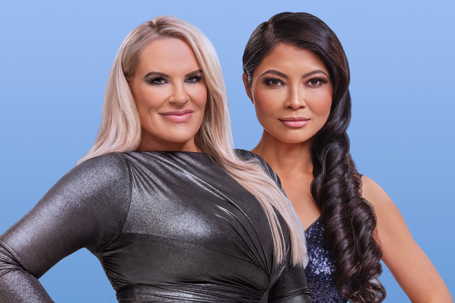 Heather Gay and Jennie Nguyen posing for their 'RHOSLC' Season 2 portrait