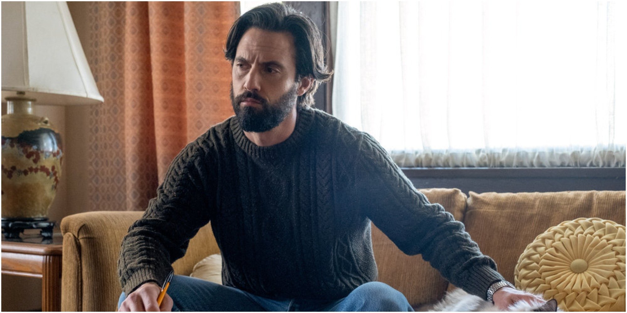 Milo Ventimiglia on the set of This Is Us.