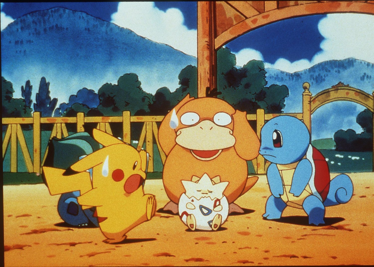 Pikachu, Psyduck, Togepi, and Squirtle 1999's Pokemon: The First Movie