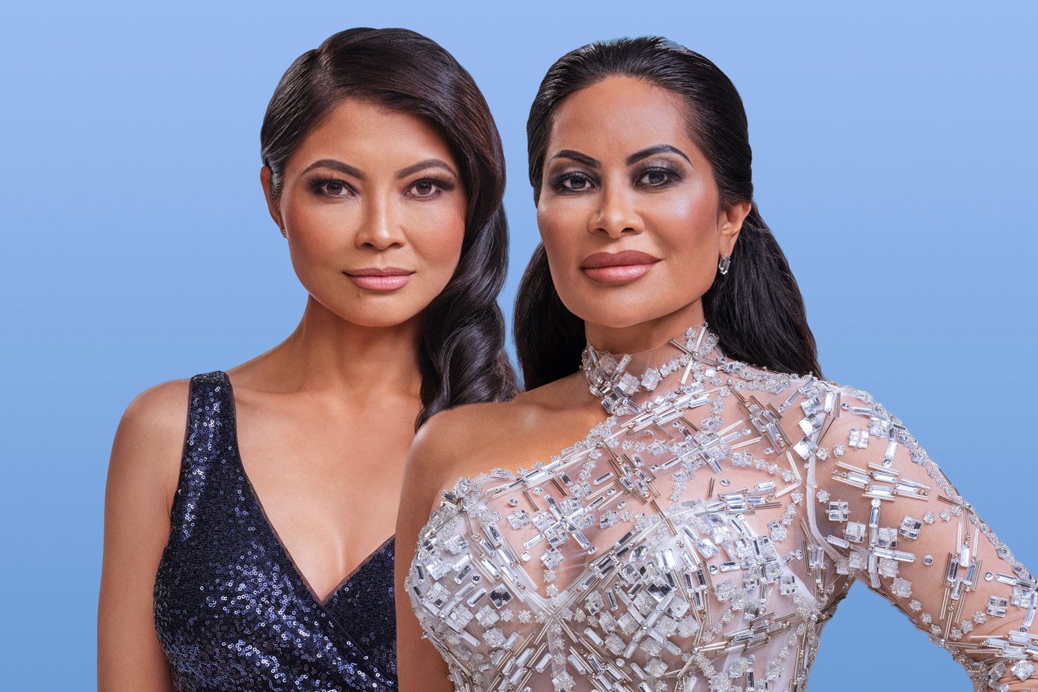 Jennie Nguyen and Jen Shah posing for their 'RHOSLC' Season 2 cast portraits
