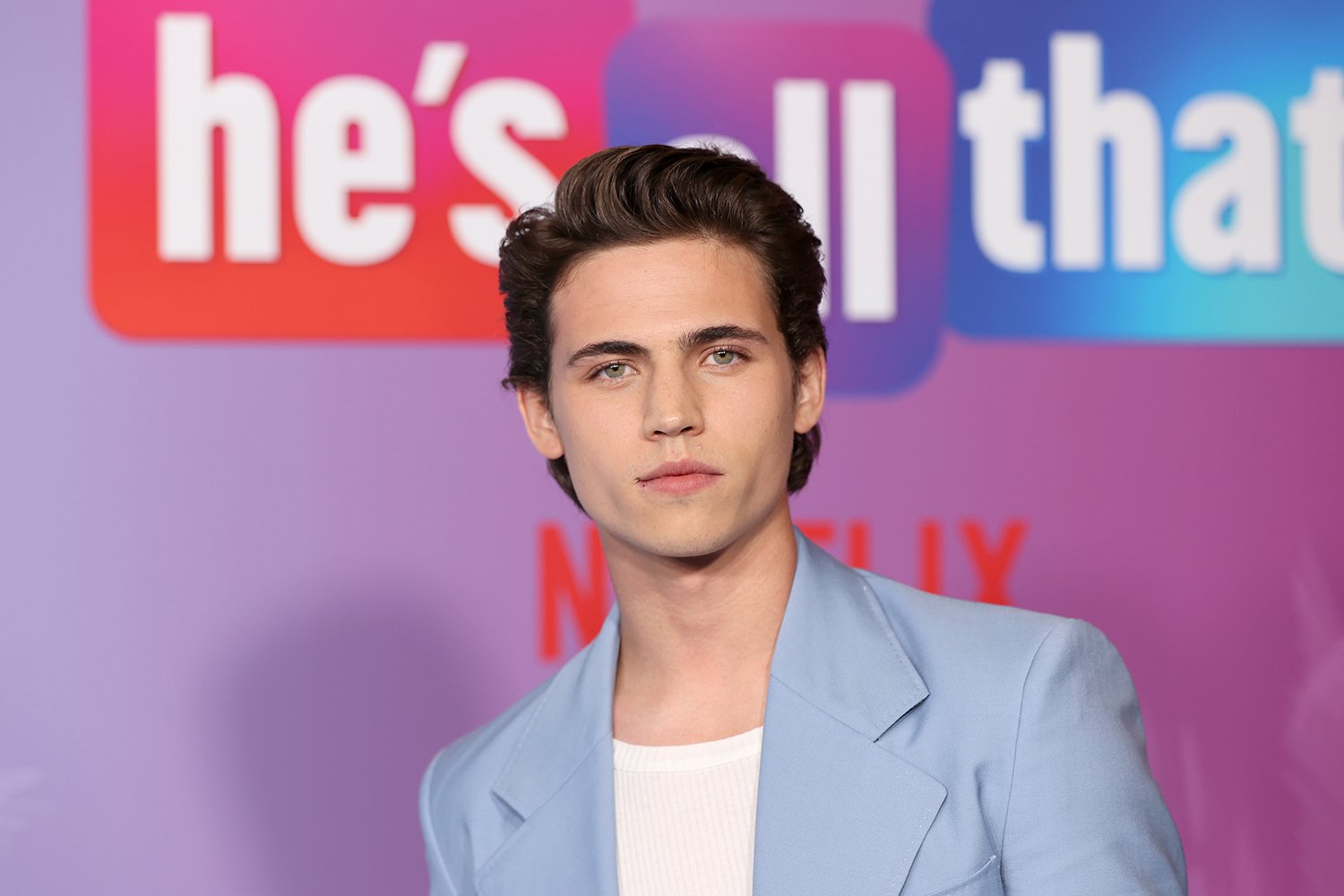 Cobra Kai star Tanner Buchanan at Netflix's premiere of He's All That