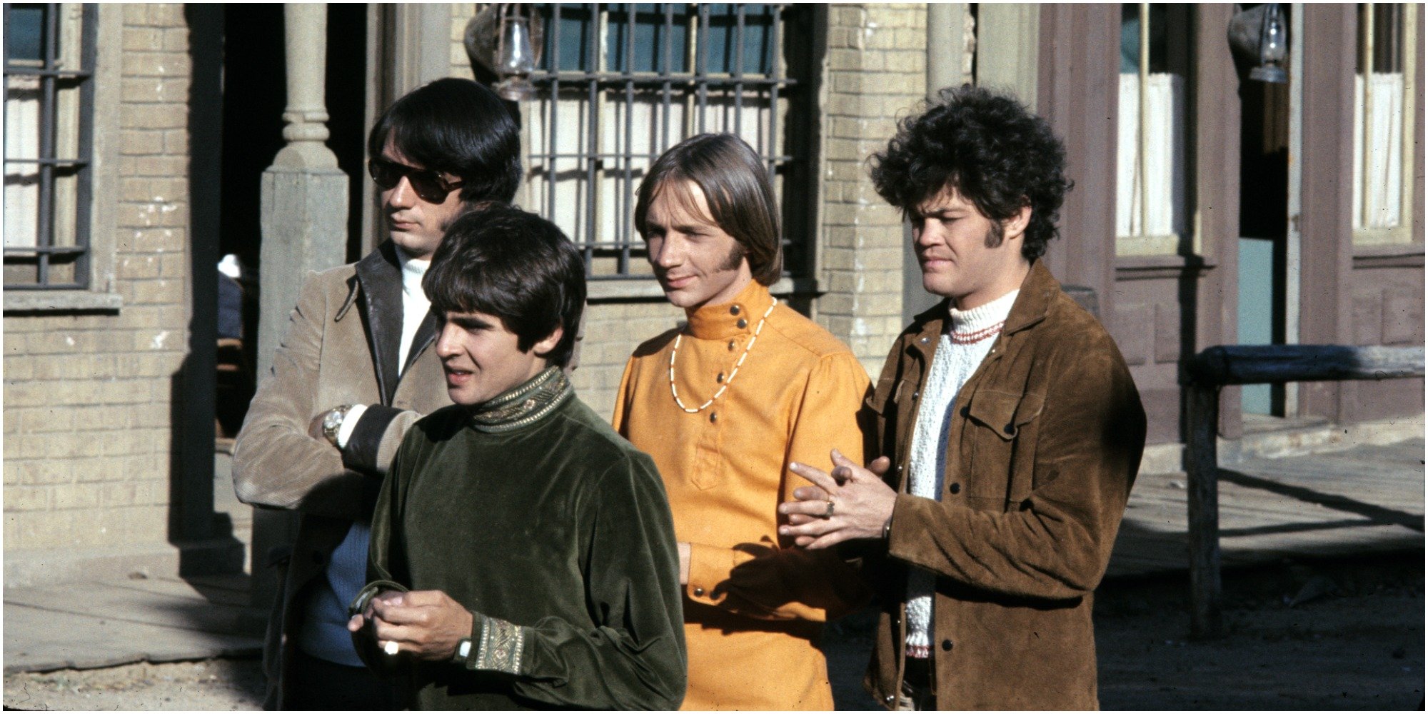 The Monkees on the set of their television show in 1968.