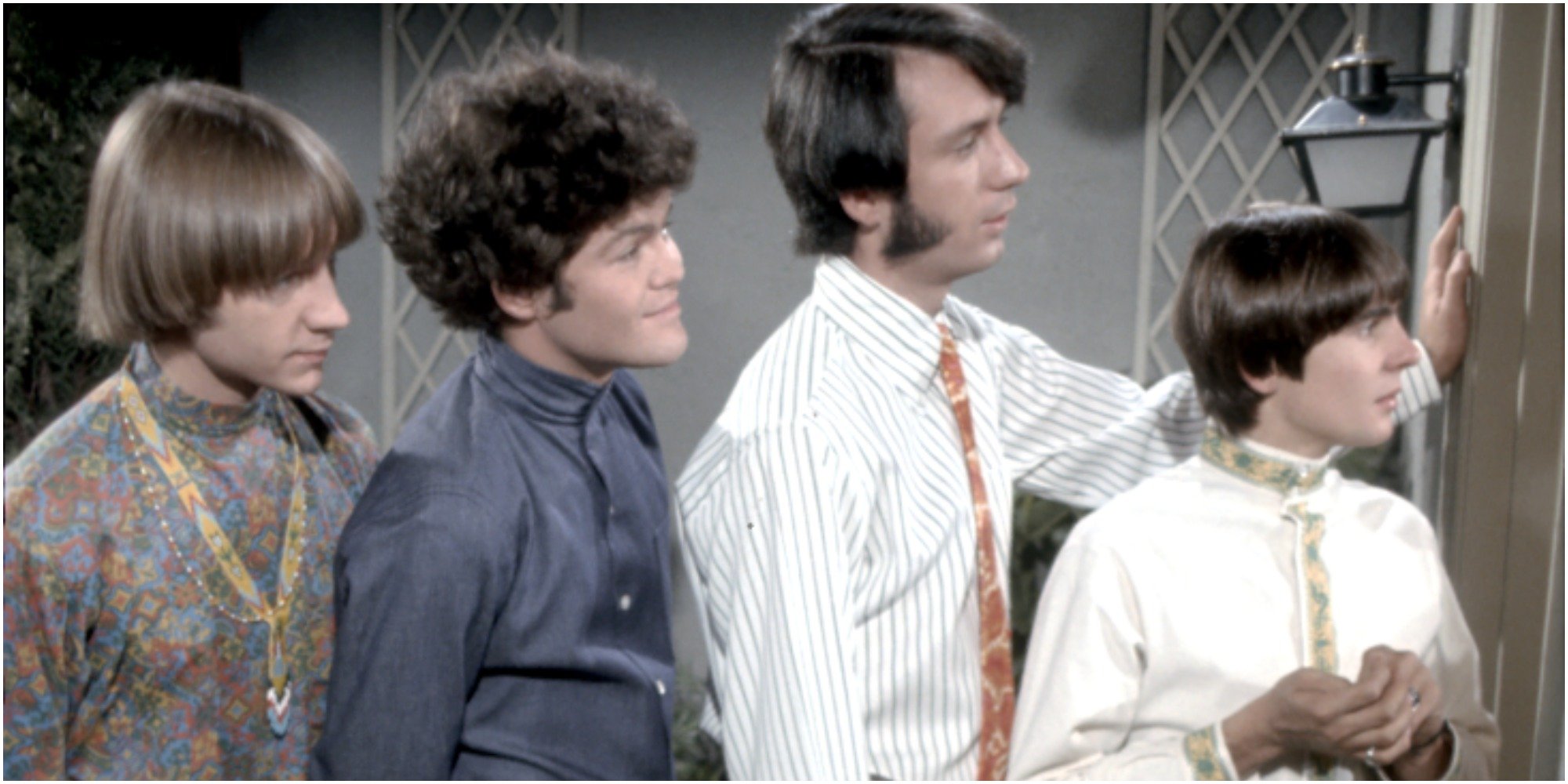 The Monkees cast includes Davy Jones, Mike Nesmith, Mickey Dolenz, and Peter Tork.