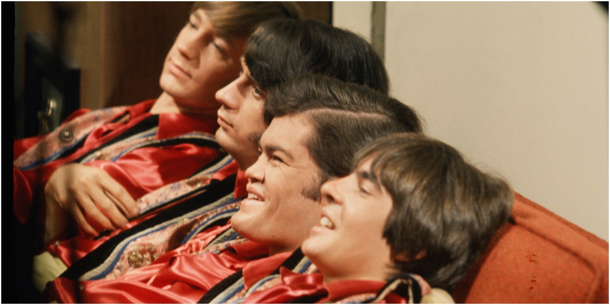 The Monkees cast includes Davy Jones, Mike Nesmith, Mickey Dolenz, and Peter Tork.