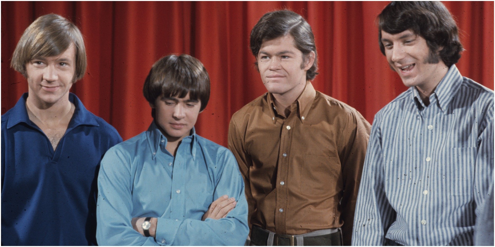 The Monkees cast includes Davy Jones, Mike Nesmith, Mickey Dolenz, and Peter Tork.