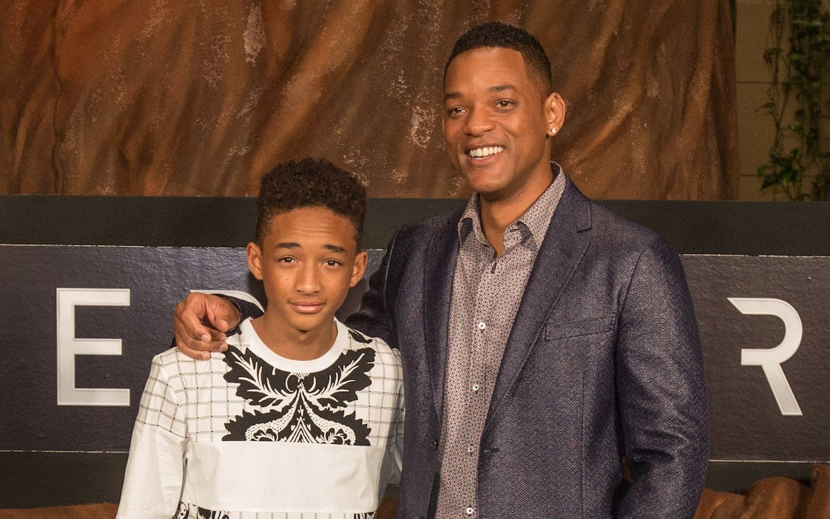 Jaden Smith and Will Smith attend the "After Earth" photo call