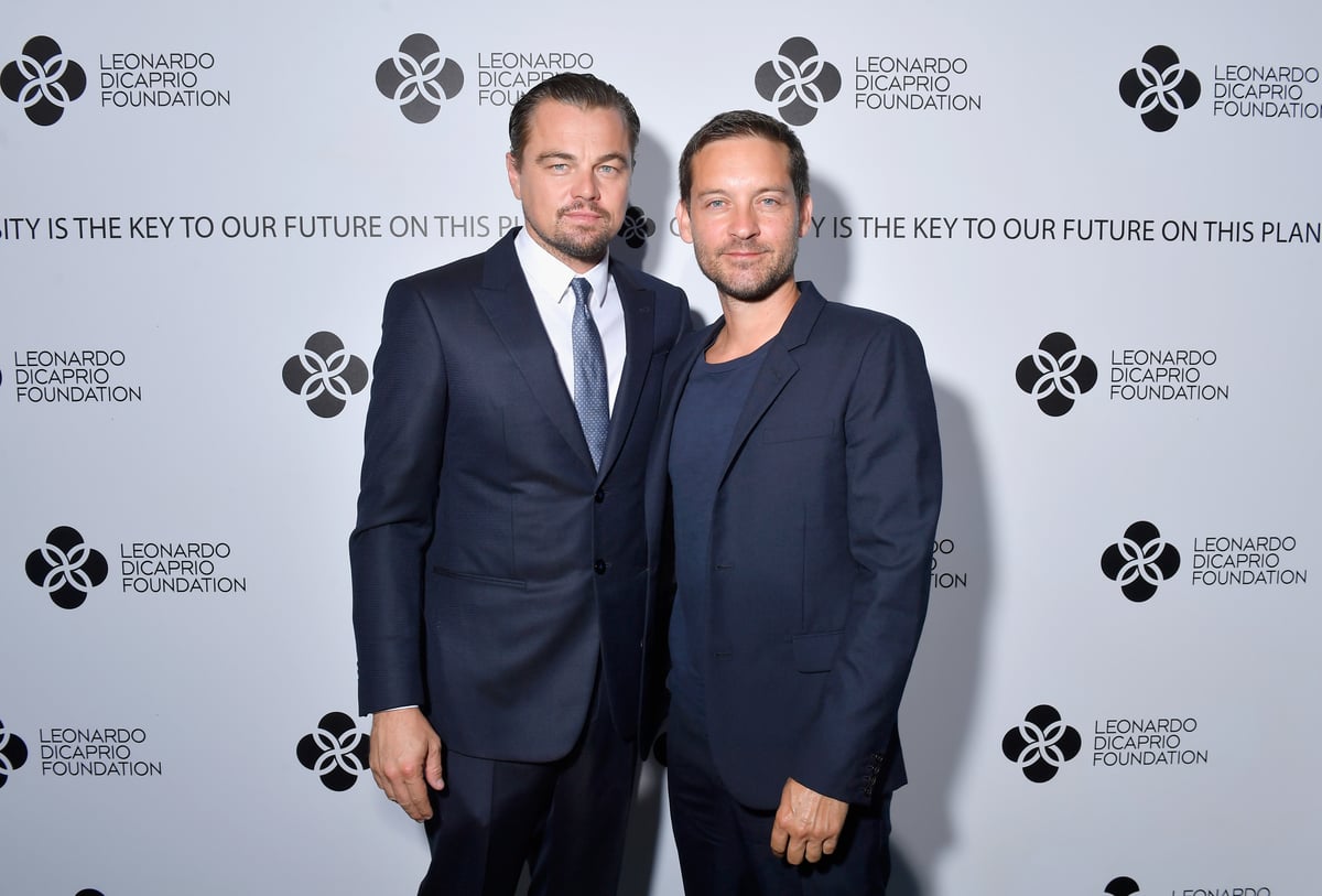 Leonardo DiCaprio and Tobey Maguire, who starred in 'The Great Gatsby,' the sixth best Tobey Maguire movie, at the Leonardo DiCaprio Foundation 4th Annual Saint-Tropez Gala