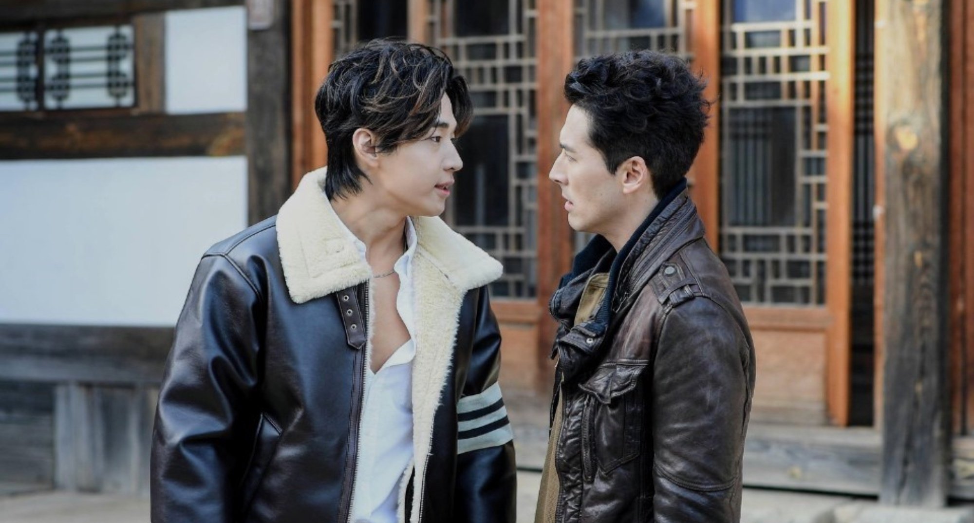 Actors Henry Lau and Sean Dulake in 'Dramaworld' Season 2 facing each other.