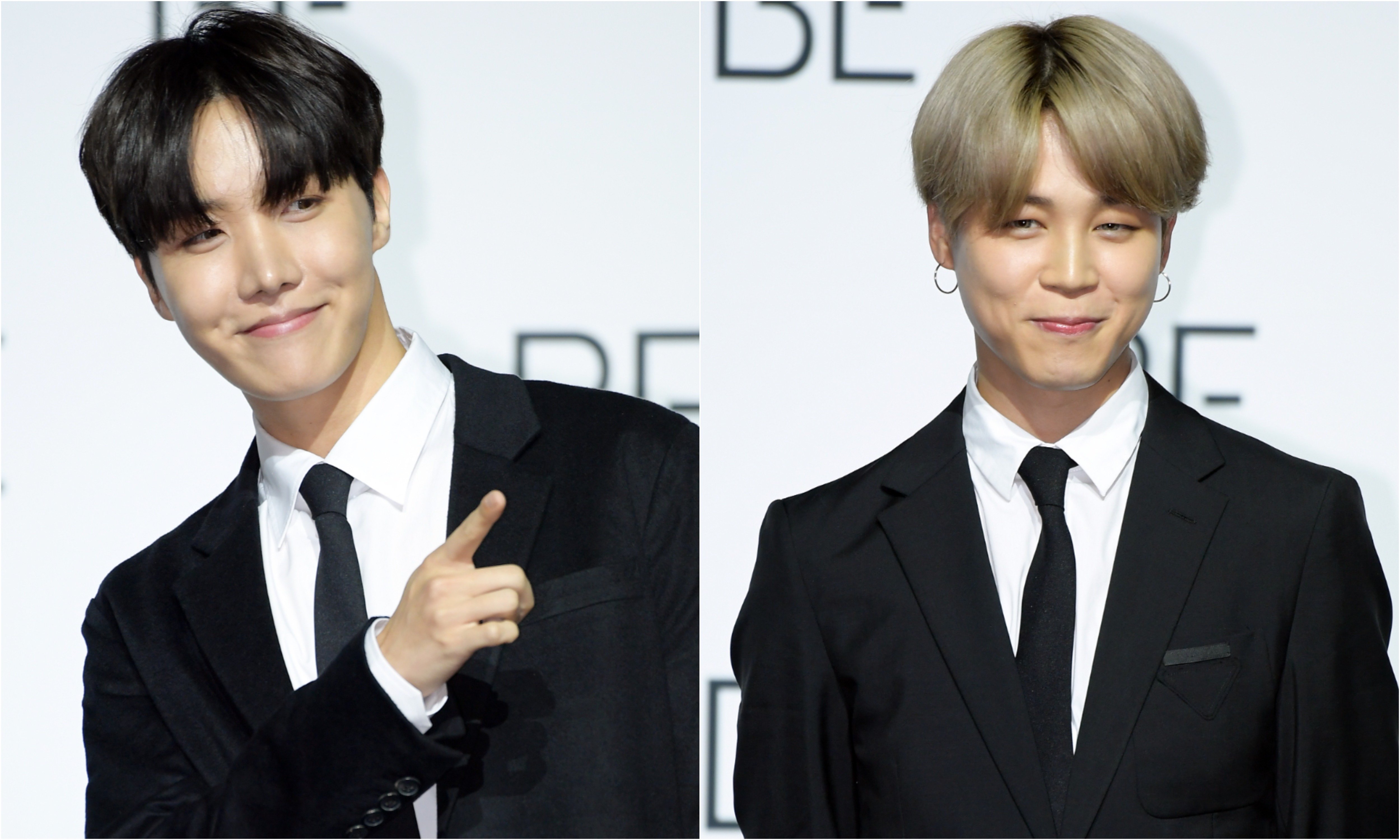 A joined photo of J-Hope and Jimin of BTS