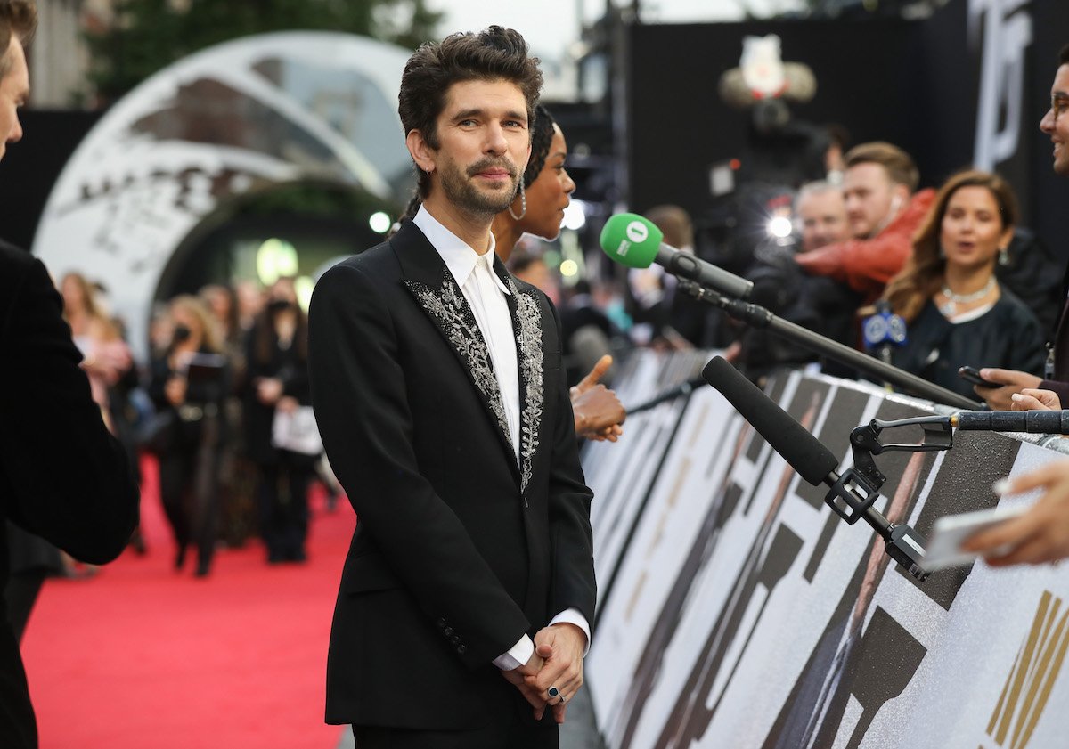 Ben Whishaw attends the answers questions on the red carpet for 'No Time to Die'