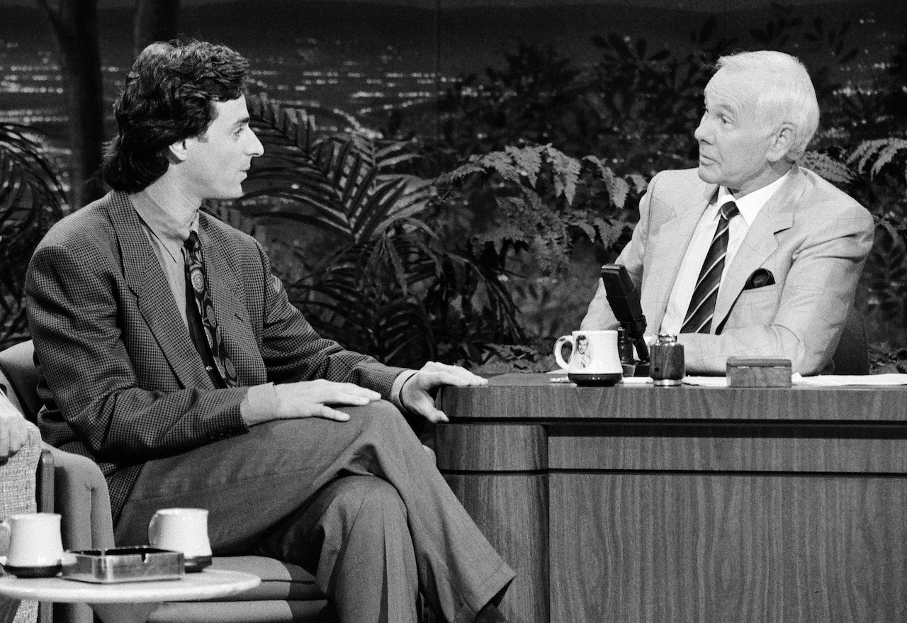 Bob Saget during an interview with host Johnny Carson on July 13, 1990