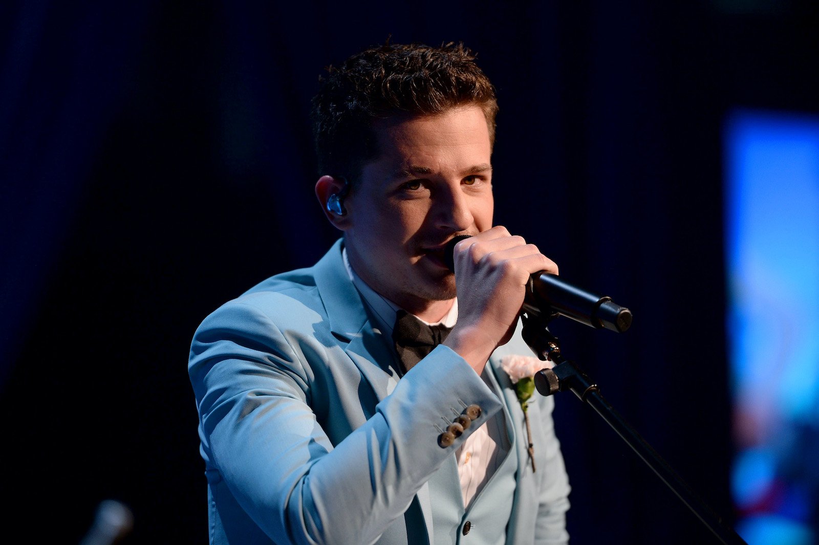 Charlie Puth performs onstage during the 2020 amfAR New York Gala
