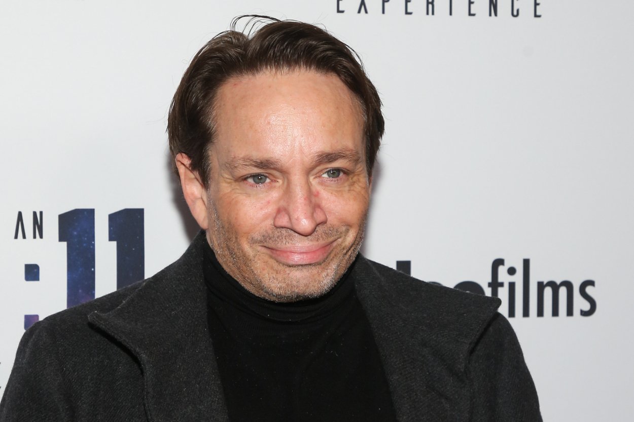 Actor Chris Kattan smiling at the world premiere of "Famous"