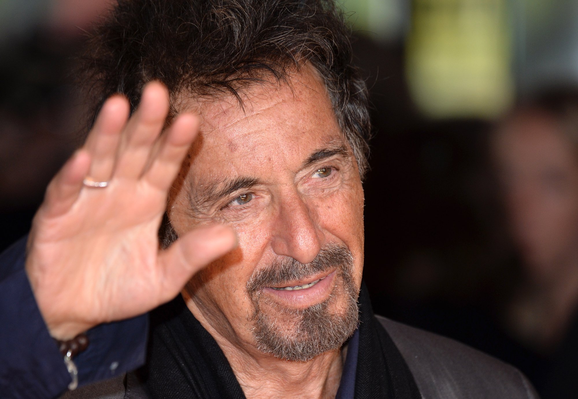 'Despicable Me 2' ex-star Al Pacino holding his hand up