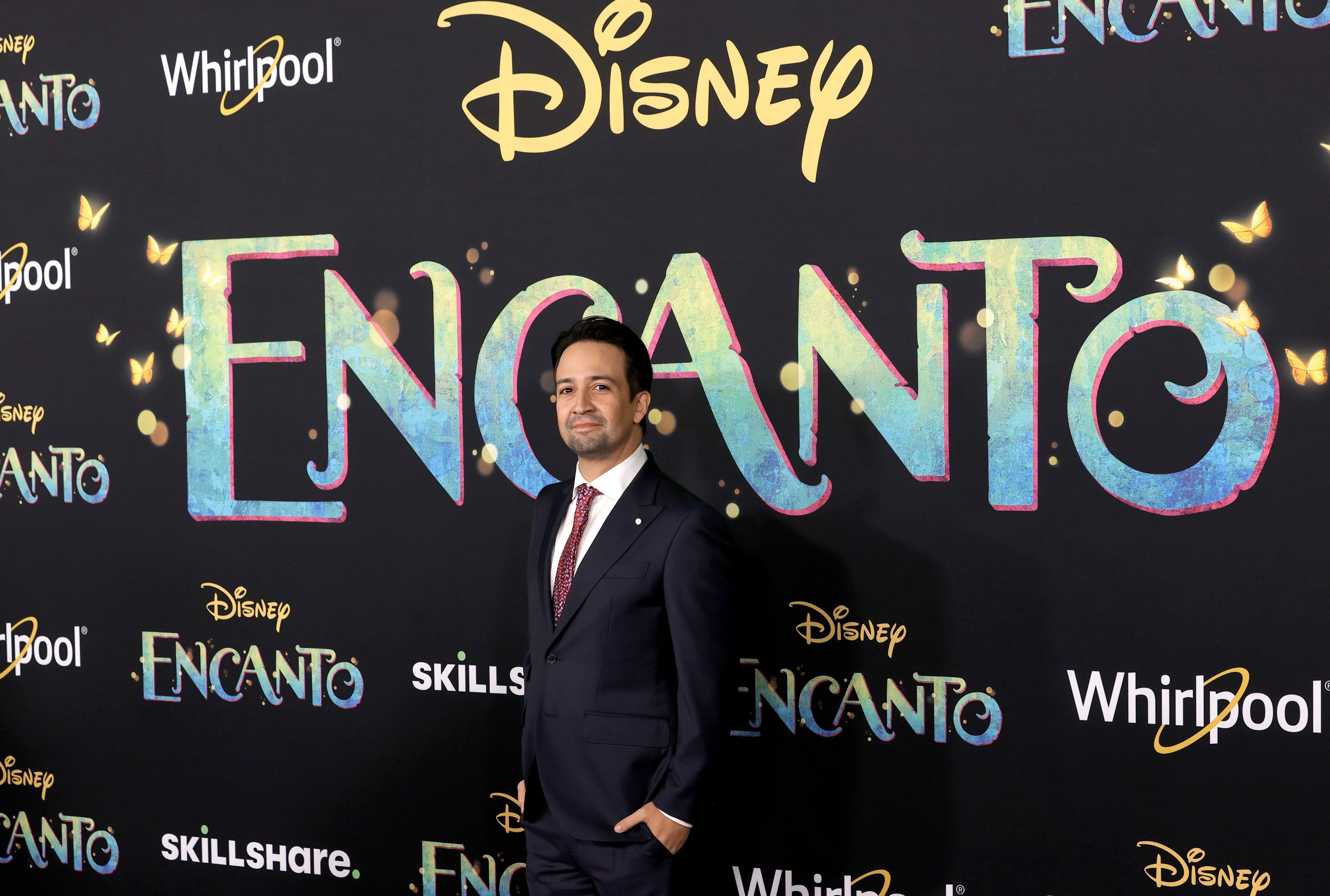 Lin-Manuel Miranda attends Disney Studios' premiere of 'Encanto' at El Capitan Theatre
